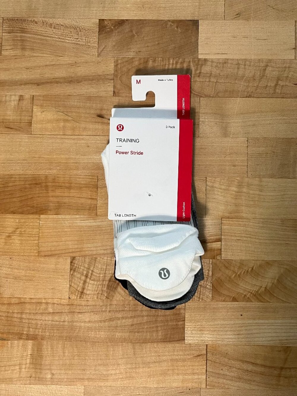 New 3 pairs Men's Medium Lululemon Power Stride No Show Tab Socks